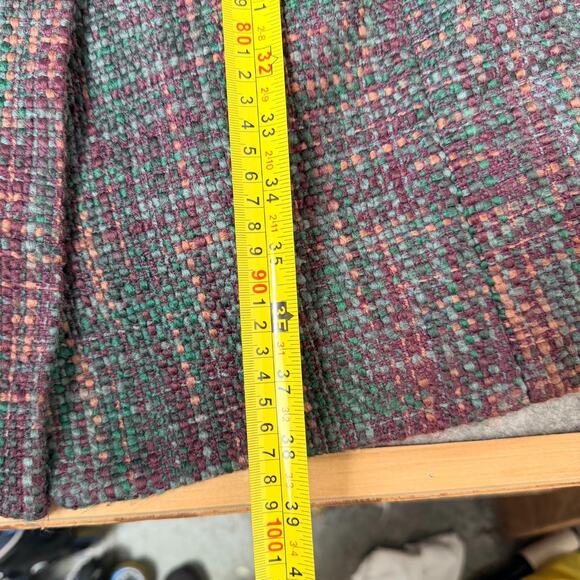 Apostrophe Trench Pea Coat Womens Multicolor Woven Tweed Double Breasted Size 12 - Picture 15 of 15